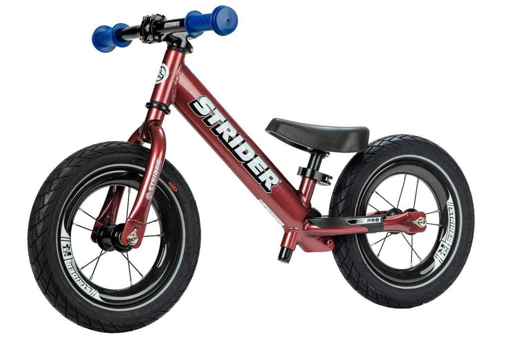 Strider Rider 1 - Race Edition custom balance bike with carbon fiber wheels